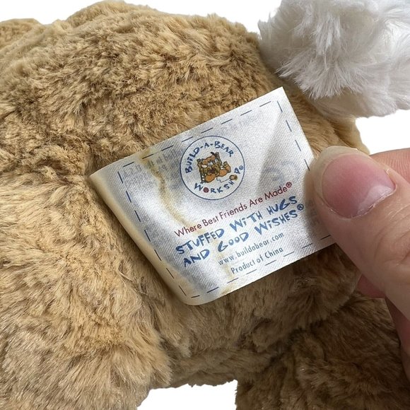 Build A Bear Workshop Bunny Rabbit Plush Stuffed Animal Brown Pink 2009 BAB - Picture 7 of 12